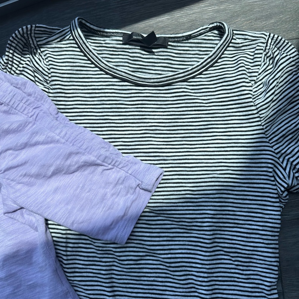 TWO White House Black Market Short Sleeve Crewneck Tees